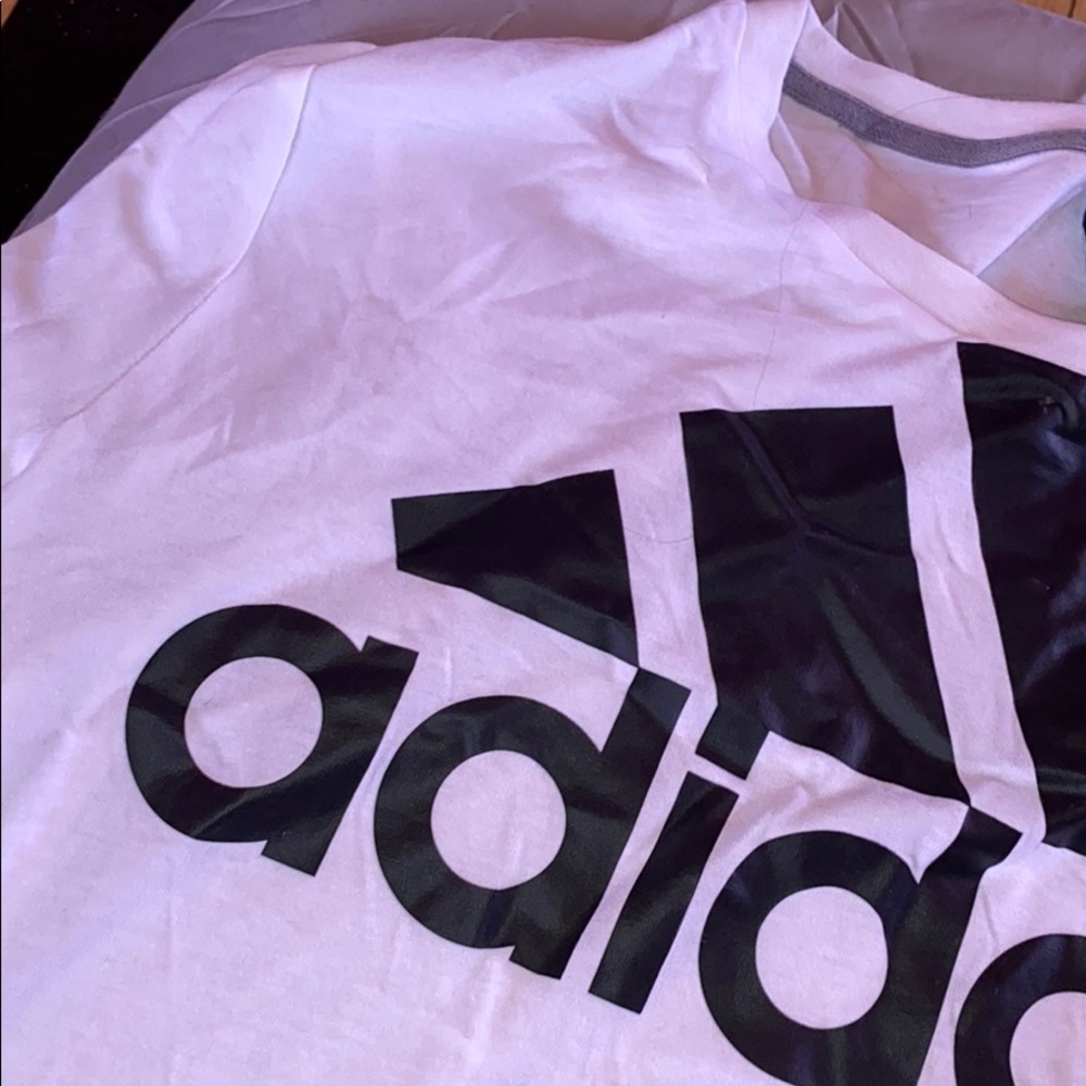 adidas white tshirt